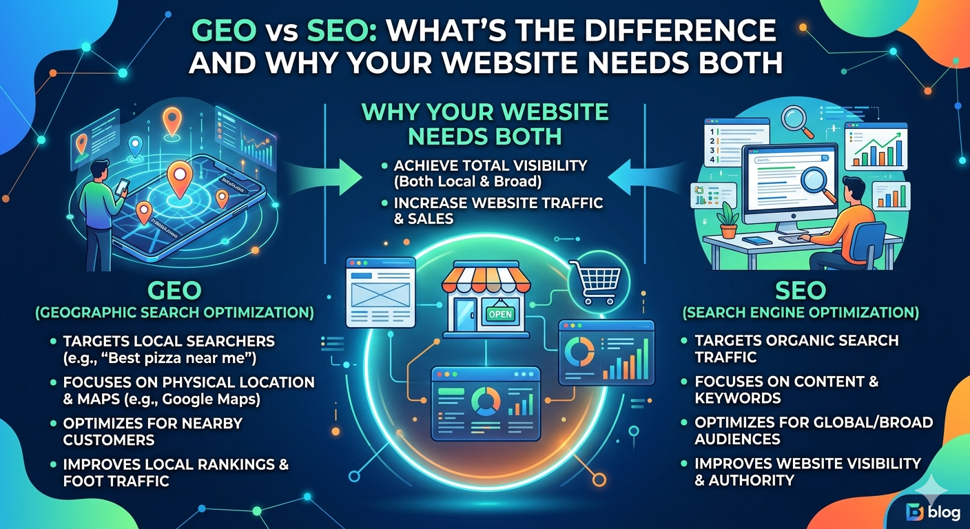 GEO vs SEO: What’s the Difference and Why Your Website Needs Both?